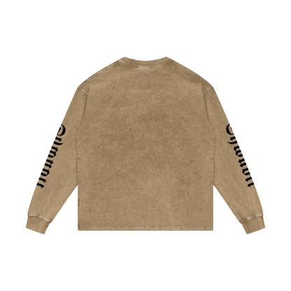 T-Shirt long sleeves oversized acid wesh imprimé Shwubii manches - bleu/violet/rose/ocre/rouge/vert/navy/noir