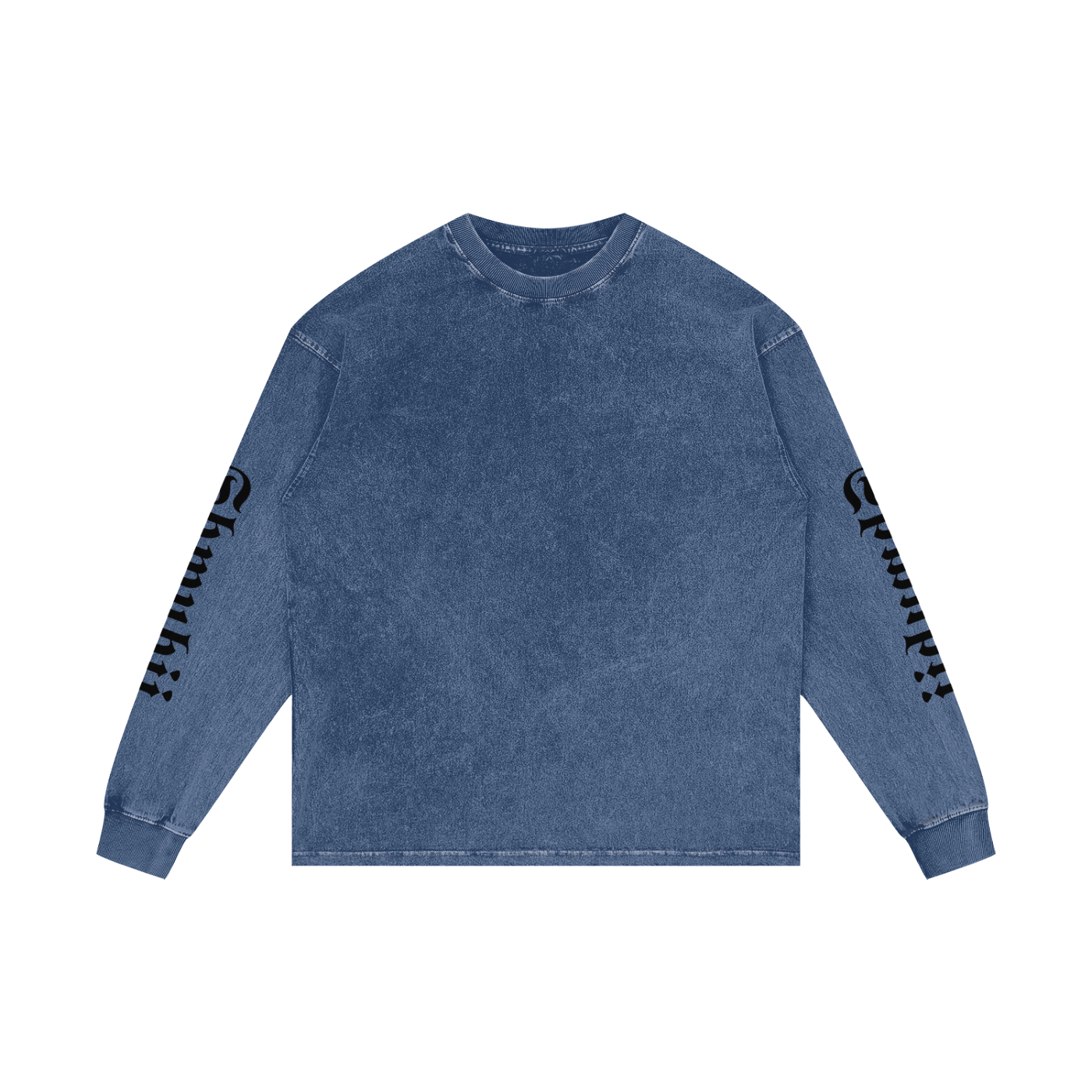 T-Shirt long sleeves oversized acid wesh imprimé Shwubii manches - bleu/violet/rose/ocre/rouge/vert/navy/noir