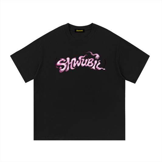 T-Shirt imprimé Shwubii pink smoke - noir