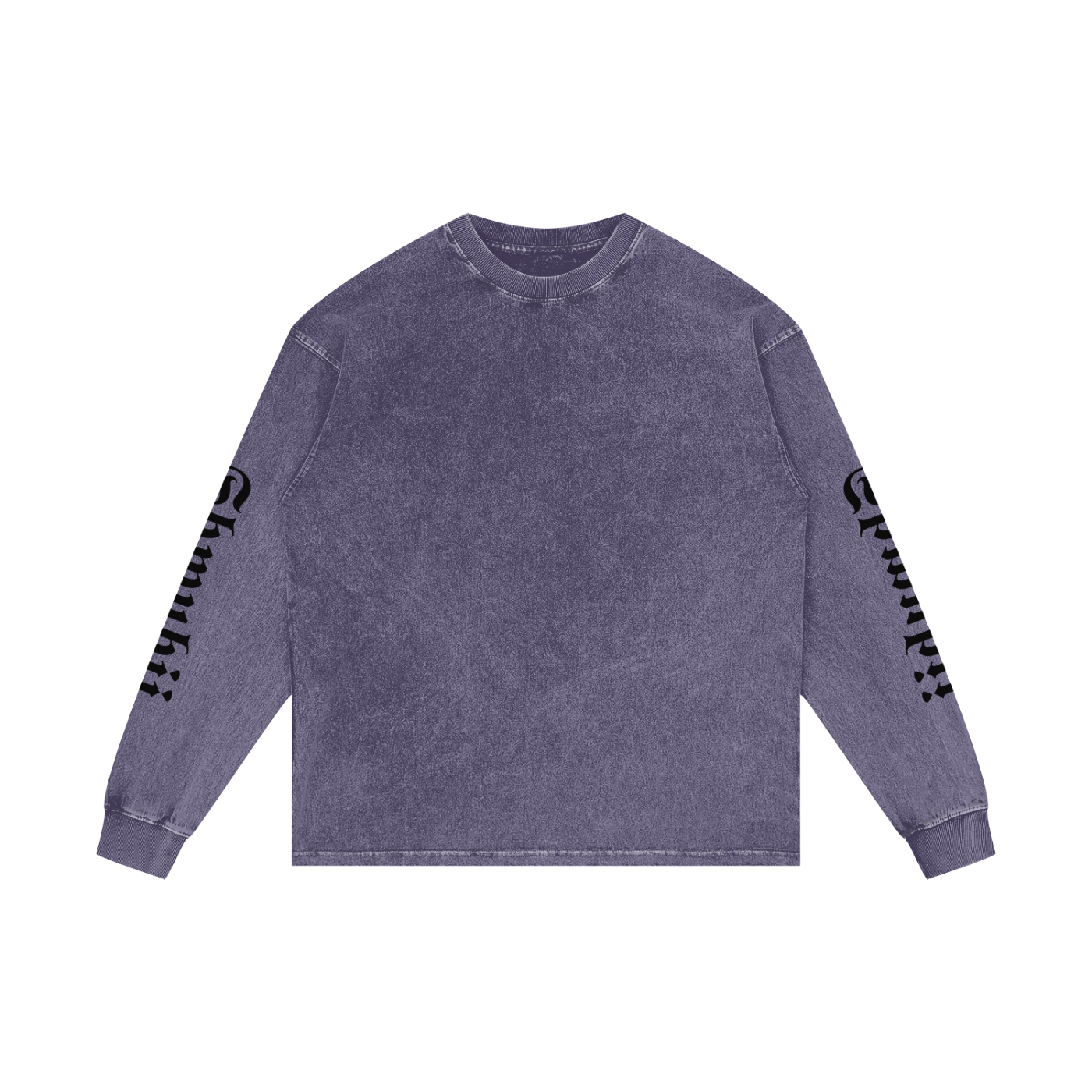 T-Shirt long sleeves oversized acid wesh imprimé Shwubii manches - bleu/violet/rose/ocre/rouge/vert/navy/noir