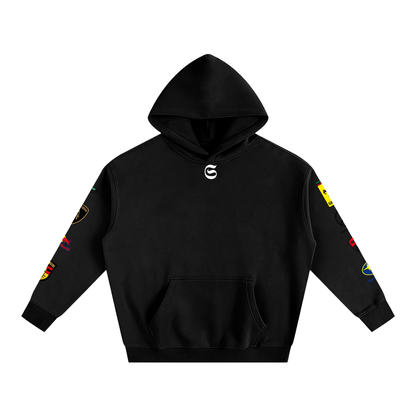Hoodie oversized imprimé Shwubii motors -noir