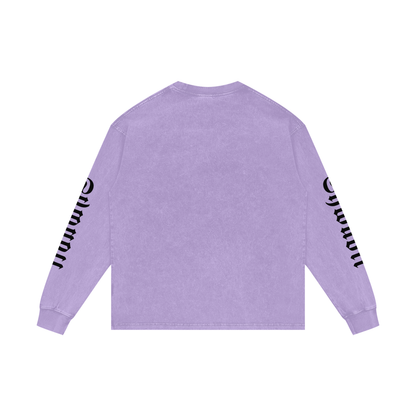 T-Shirt long sleeves oversized acid wesh imprimé Shwubii manches - bleu/violet/rose/ocre/rouge/vert/navy/noir