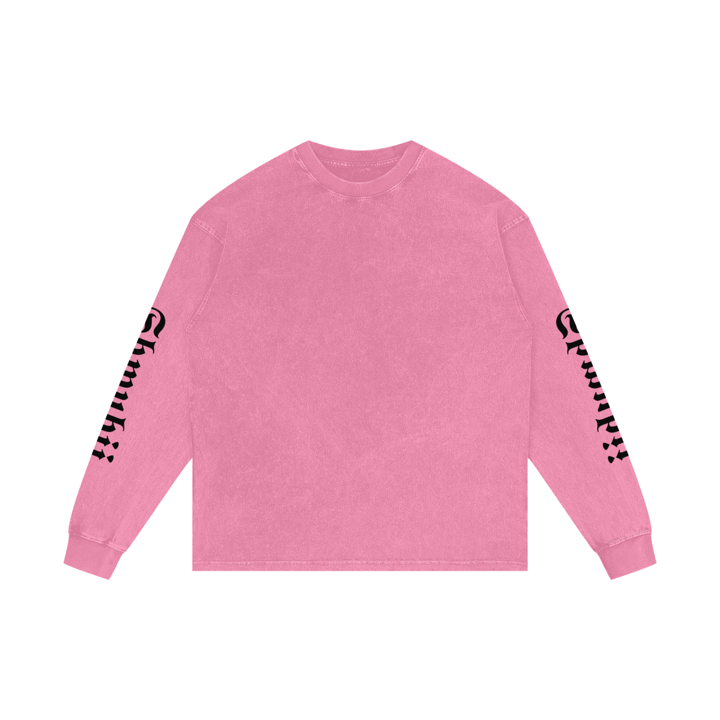 T-Shirt long sleeves oversized acid wesh imprimé Shwubii manches - bleu/violet/rose/ocre/rouge/vert/navy/noir