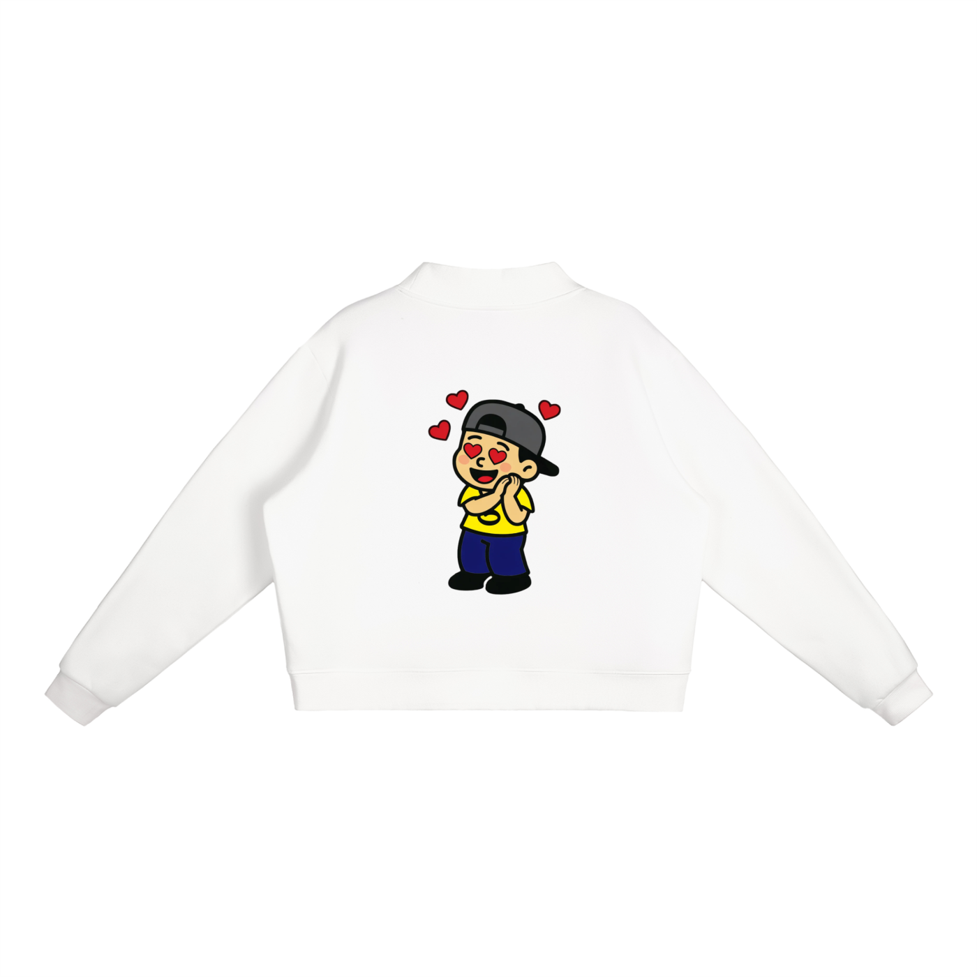 Sweatshirt crew neck gayo lover - blanc