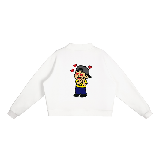 Sweatshirt crew neck gayo lover - blanc
