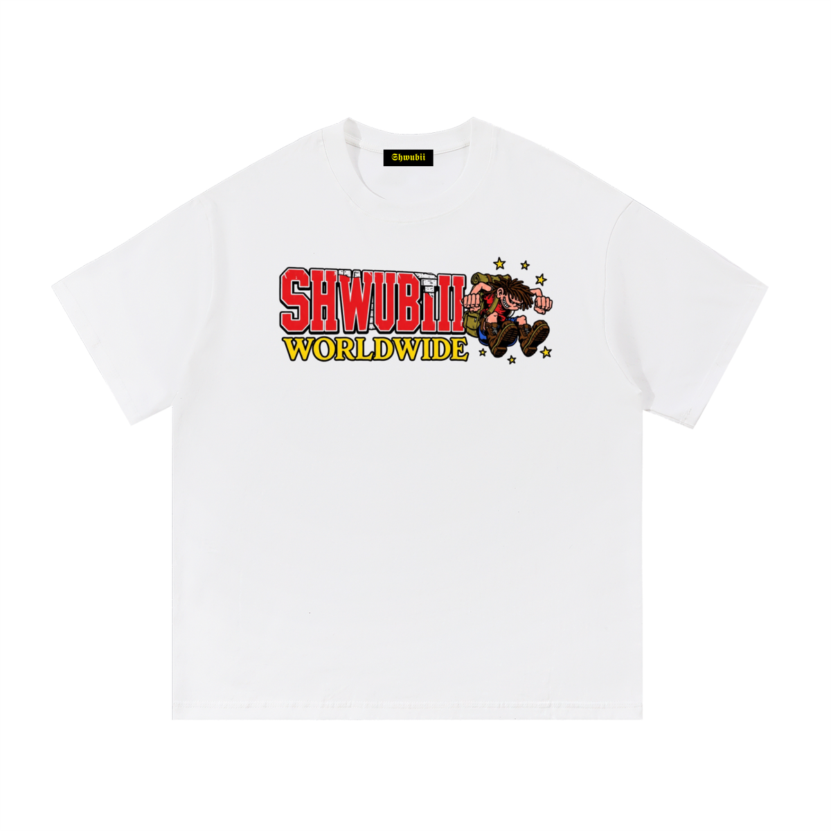 T-Shirt imprimé Shwubii tape du pied - blanc