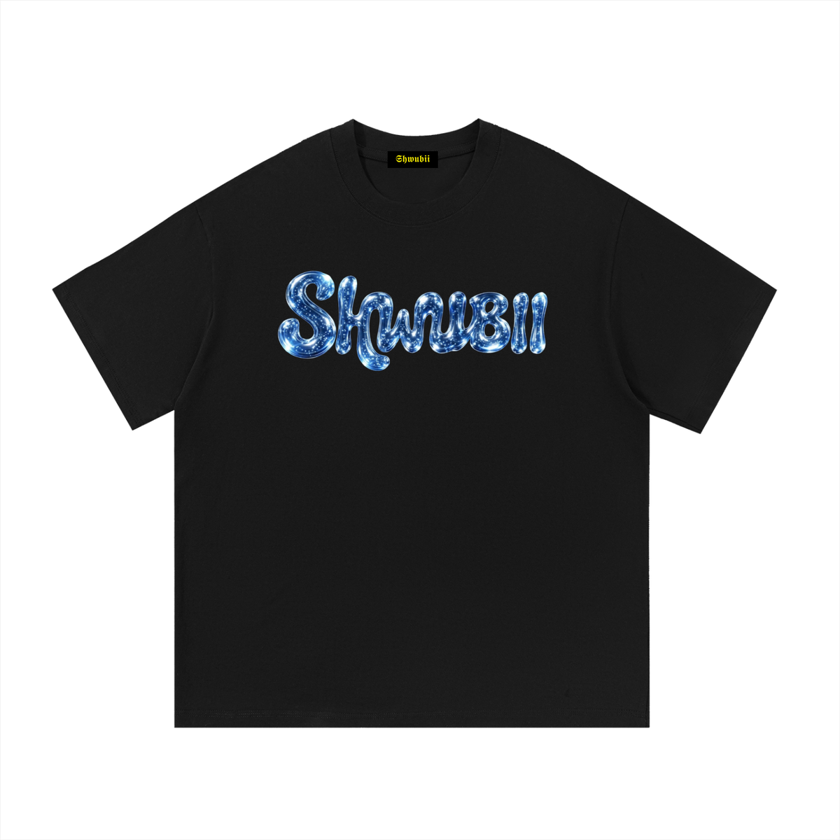 T-Shirt imprimé Shwubii aquashiny - noir/blanc