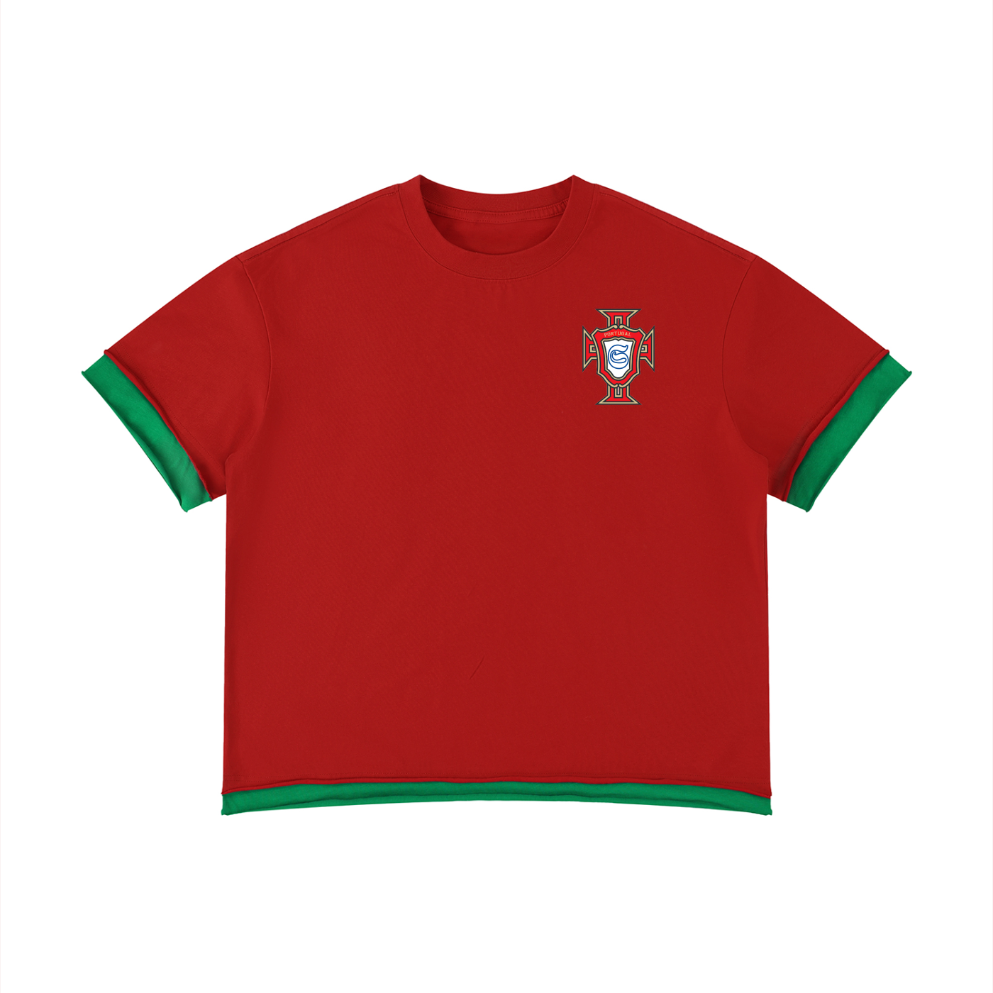 T-shirt boxy portugal Shwubii - rouge