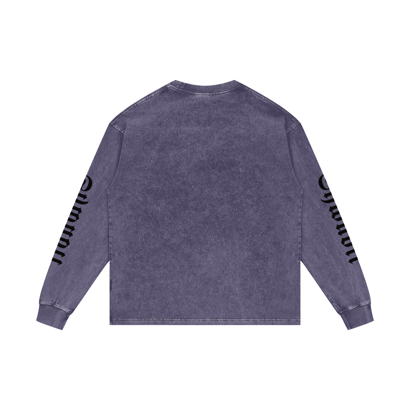 T-Shirt long sleeves oversized acid wesh imprimé Shwubii manches - bleu/violet/rose/ocre/rouge/vert/navy/noir
