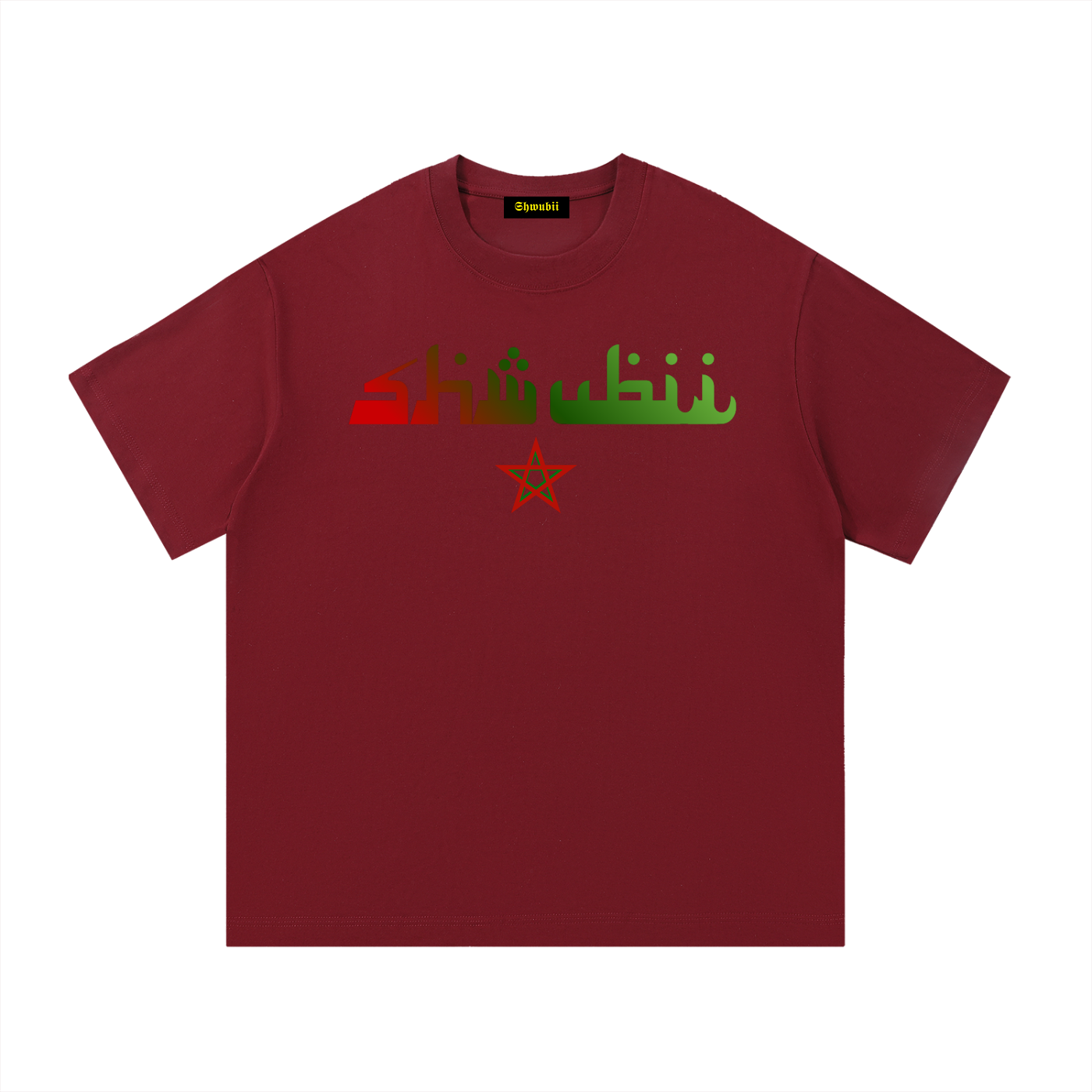 T-shirt oversized imprimé moroco - rouge