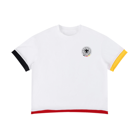T-shirt boxy Allemagne Shwubii - blanc
