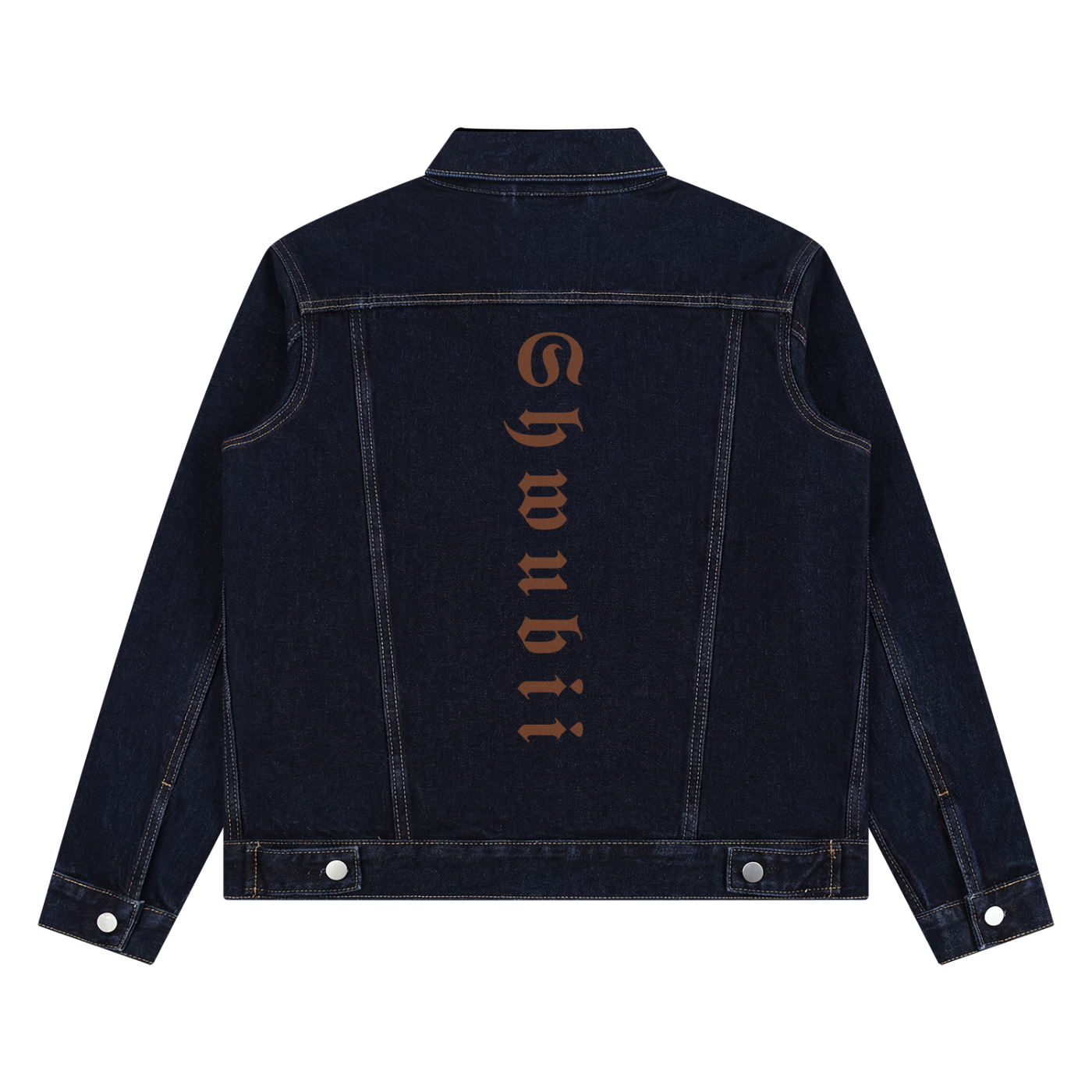 Jacket denim vintage imprimé Shwubii - navy blue