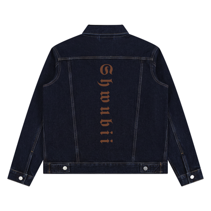 Jacket denim vintage imprimé Shwubii - navy blue