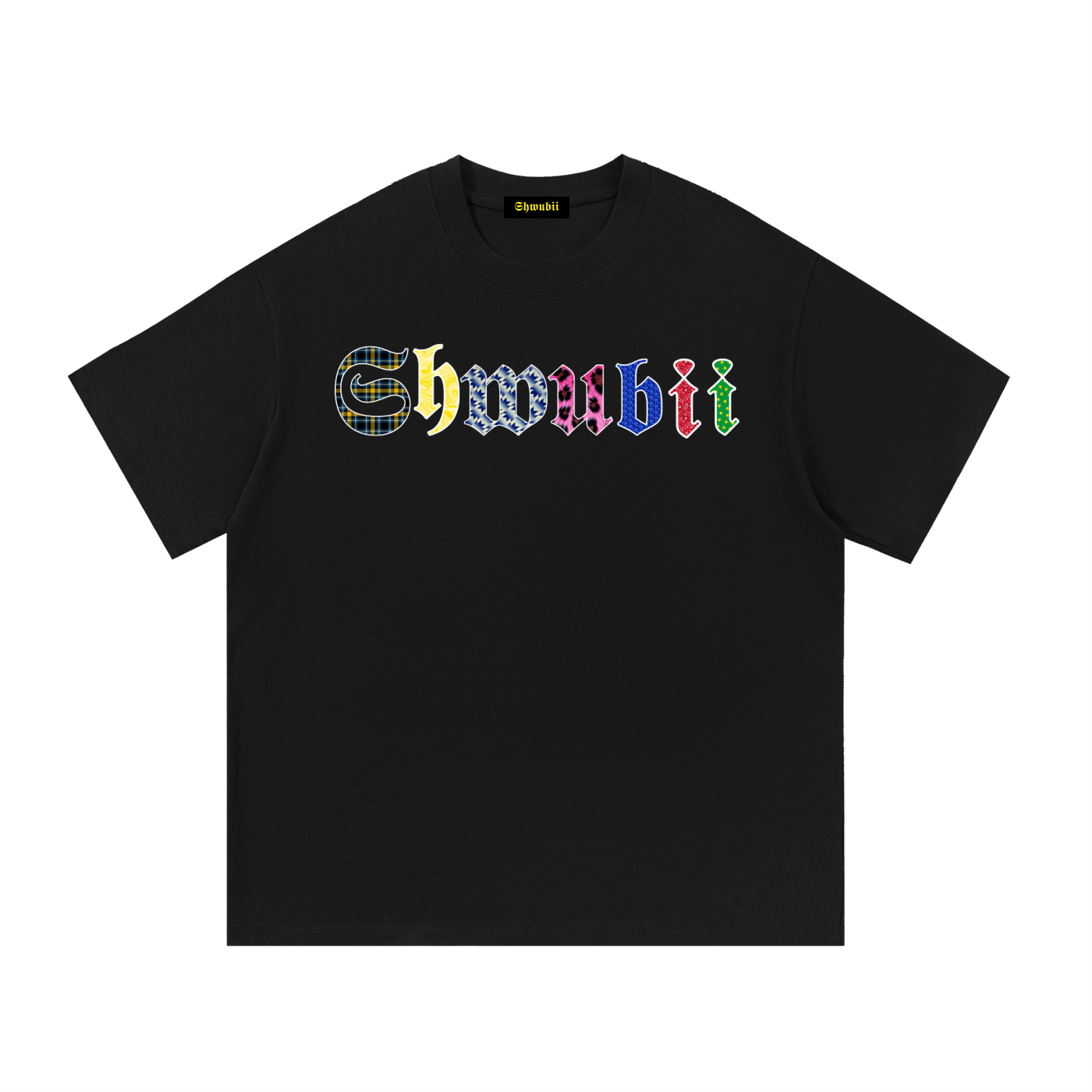 T-Shirt imprimé Shwubii letter different - noir