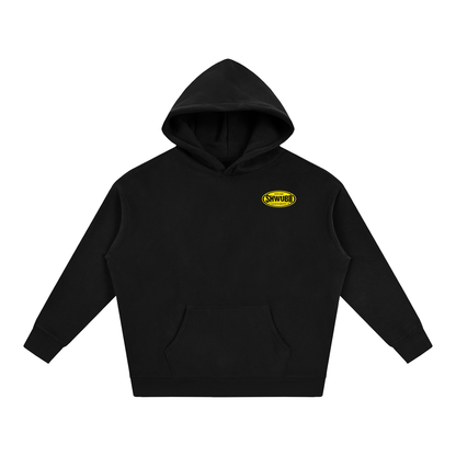 Hoodie oversized imprimé Shwubii dept yellow - noir/marron