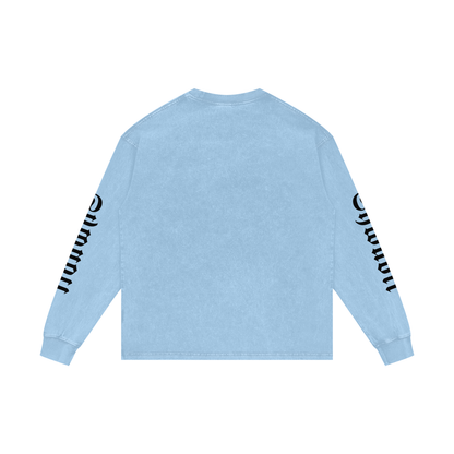 T-Shirt long sleeves oversized acid wesh imprimé Shwubii manches - bleu/violet/rose/ocre/rouge/vert/navy/noir