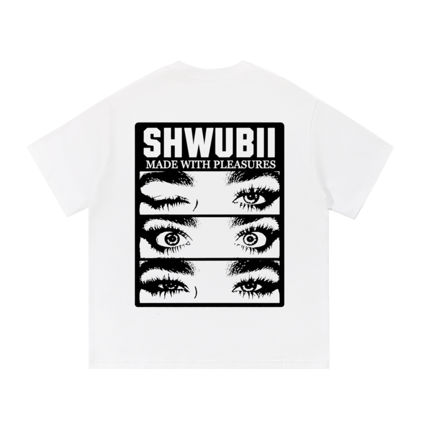 T-Shirt imprimé girls eyes - blanc