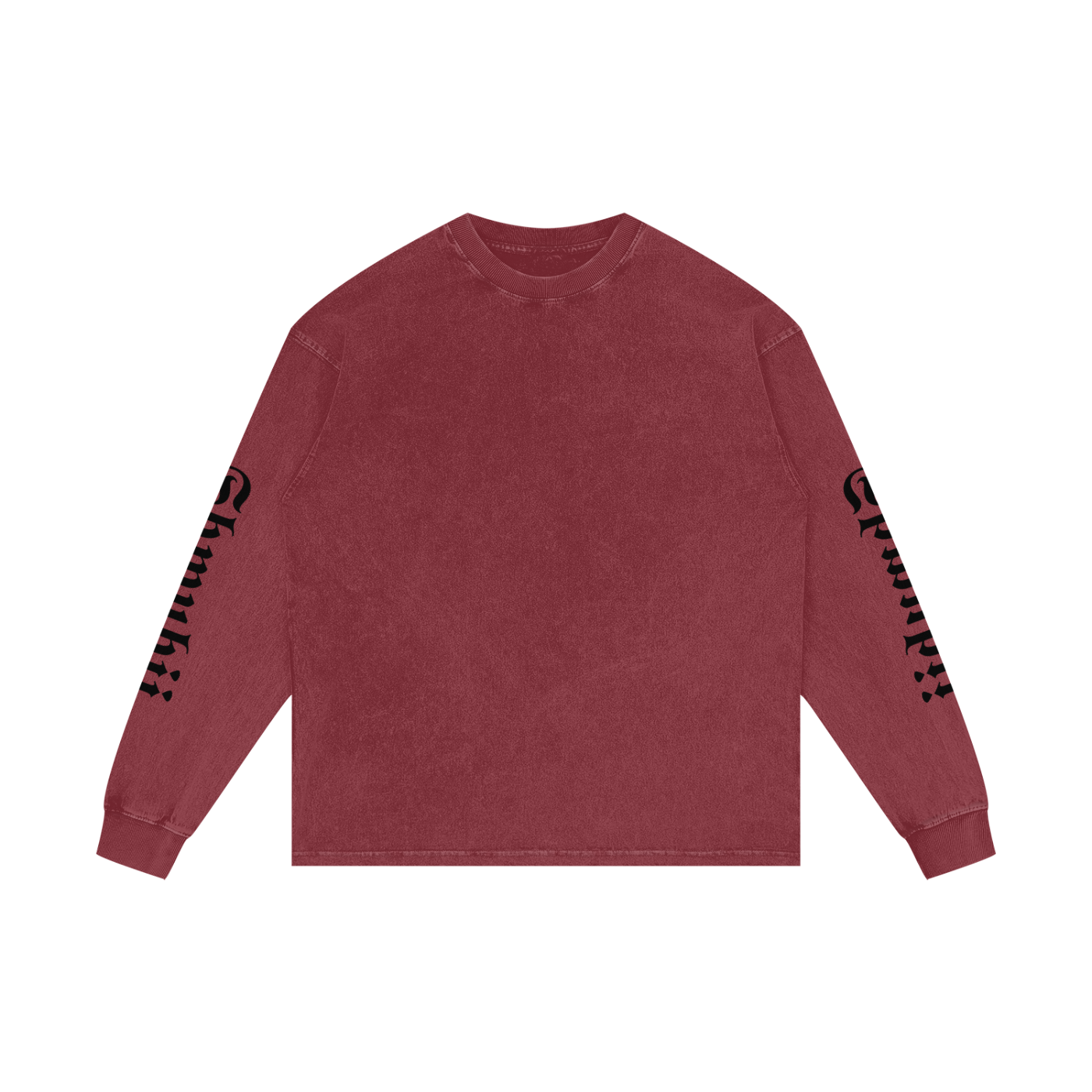 T-Shirt long sleeves oversized acid wesh imprimé Shwubii manches - bleu/violet/rose/ocre/rouge/vert/navy/noir