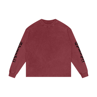 T-Shirt long sleeves oversized acid wesh imprimé Shwubii manches - bleu/violet/rose/ocre/rouge/vert/navy/noir