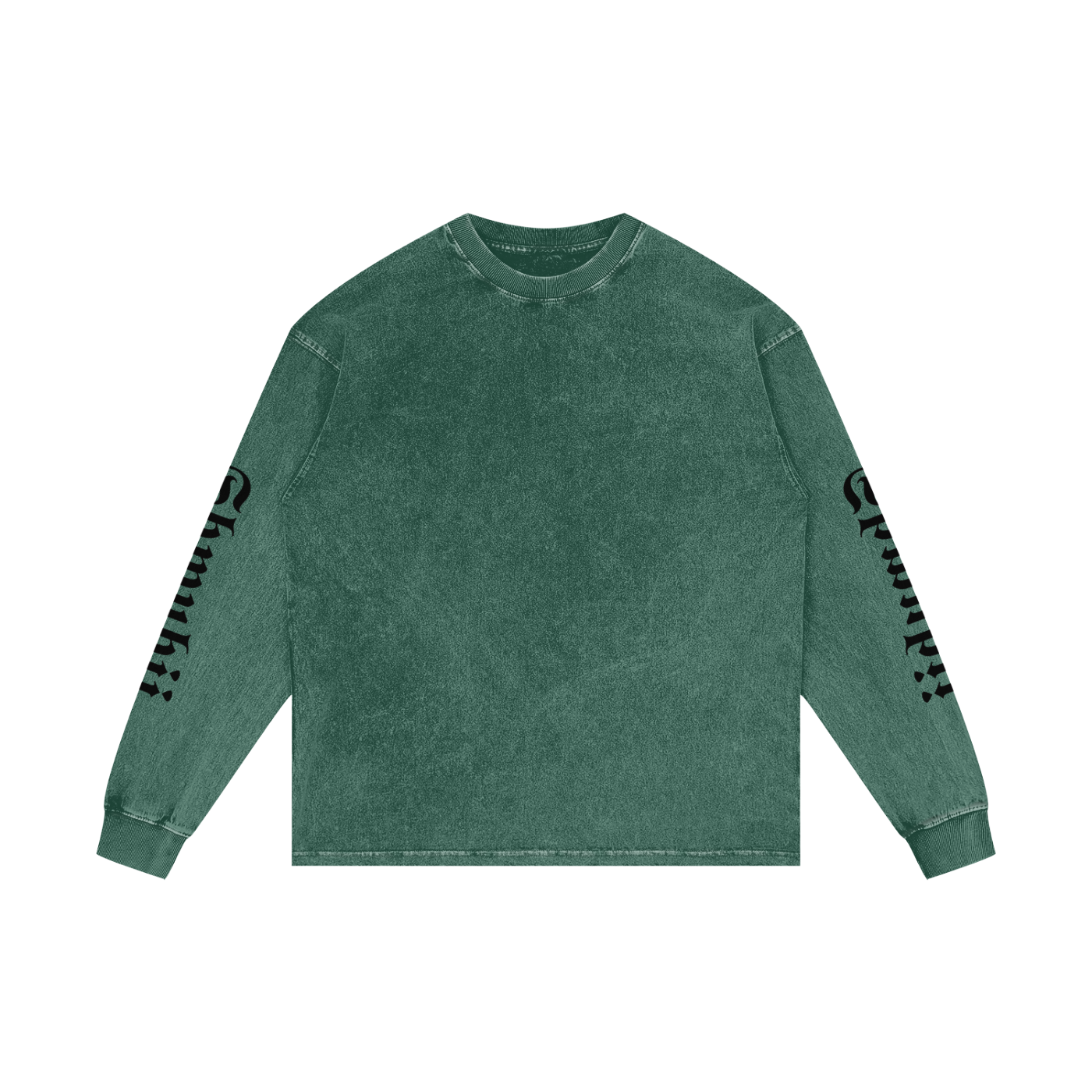 T-Shirt long sleeves oversized acid wesh imprimé Shwubii manches - bleu/violet/rose/ocre/rouge/vert/navy/noir