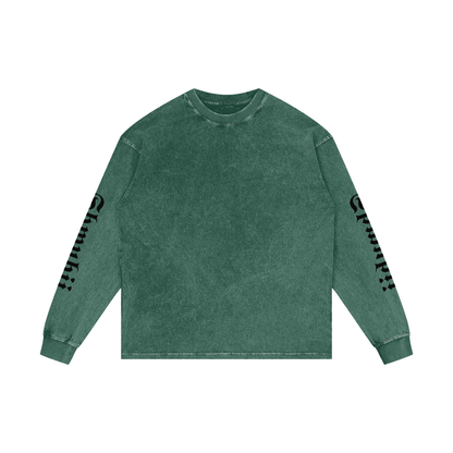 T-Shirt long sleeves oversized acid wesh imprimé Shwubii manches - bleu/violet/rose/ocre/rouge/vert/navy/noir