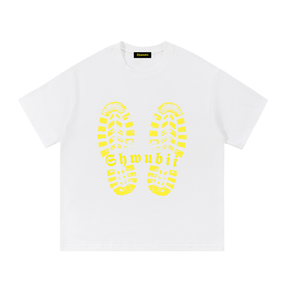T-Shirt imprimé timberland foot print - noir/blanc