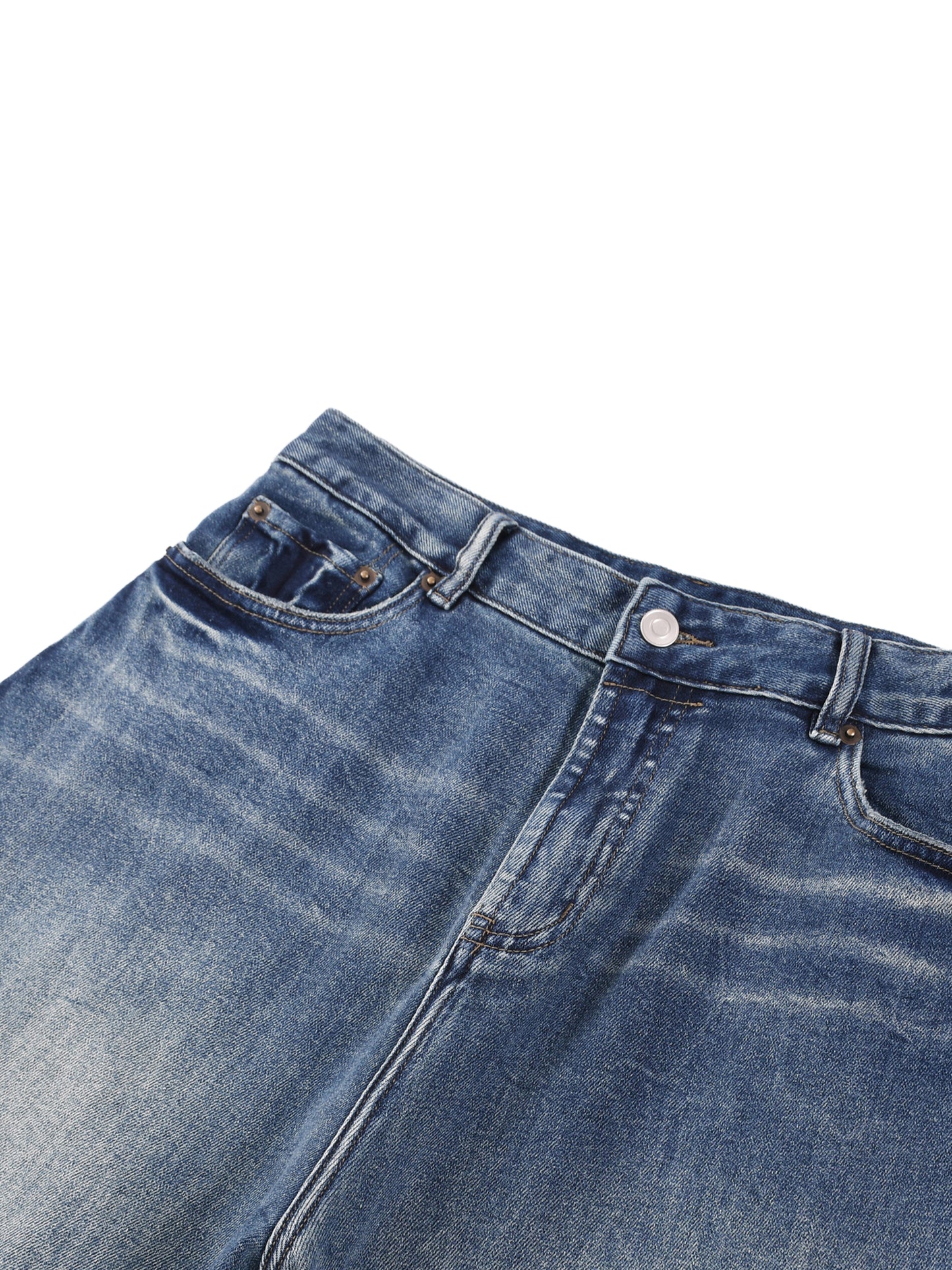 Jeans denim imprimé S logo bleu