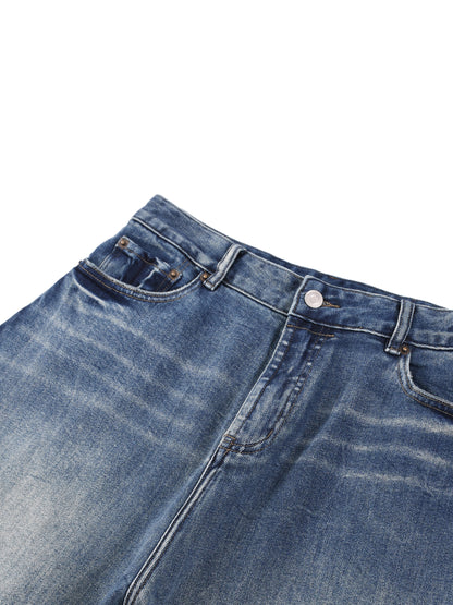 Jeans denim imprimé S logo bleu