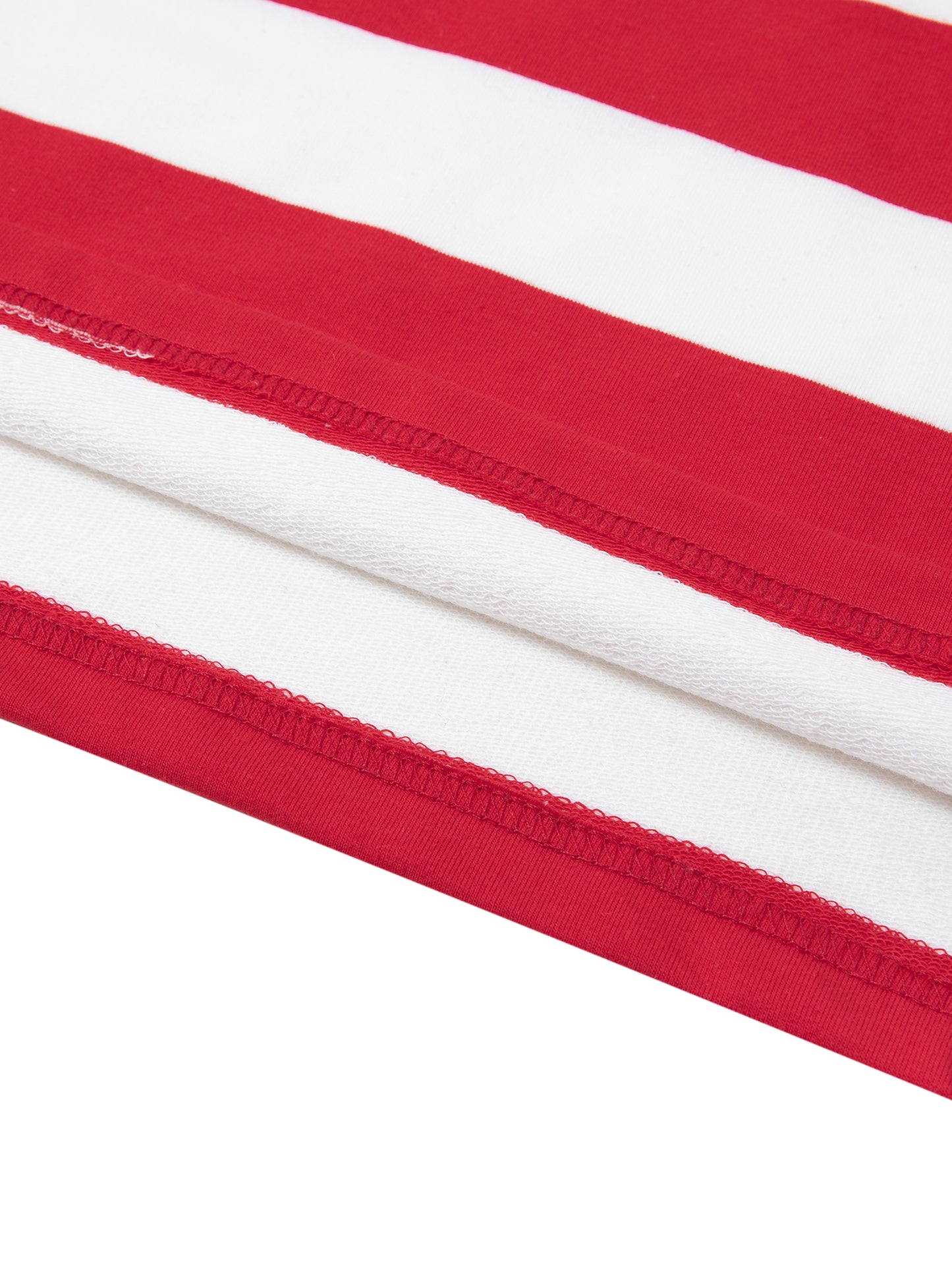 Polo à rayure imprimé S et Shwubii - rouge/blanc