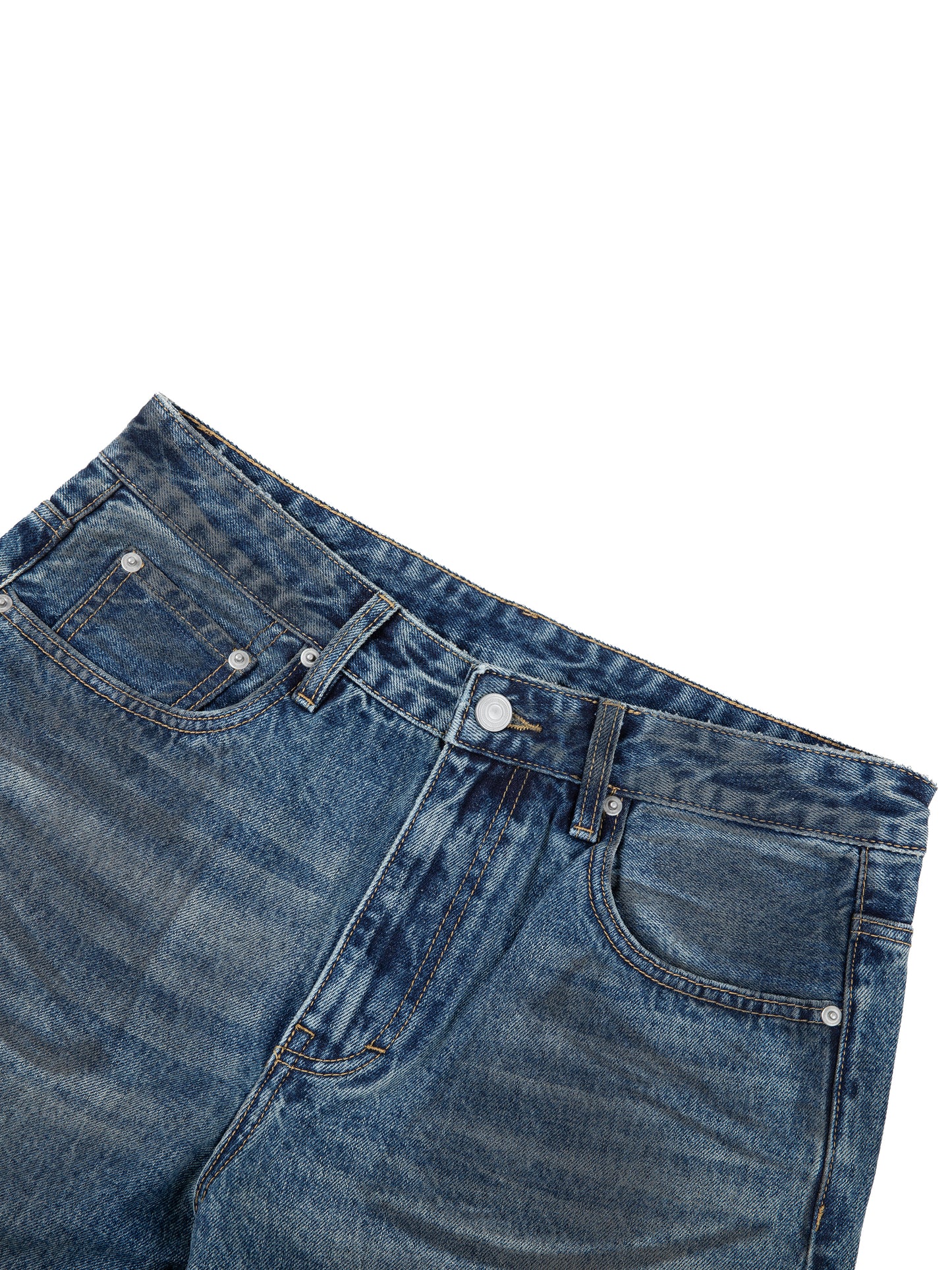 Jeans denim vintage imprimé Shwubii bulldogs