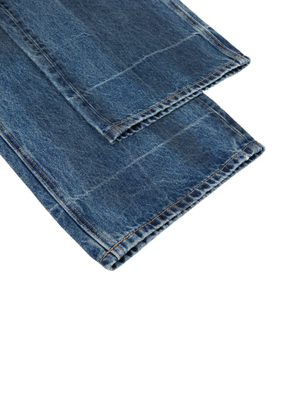 Jeans denim vintage imprimé Shwubii bulldogs