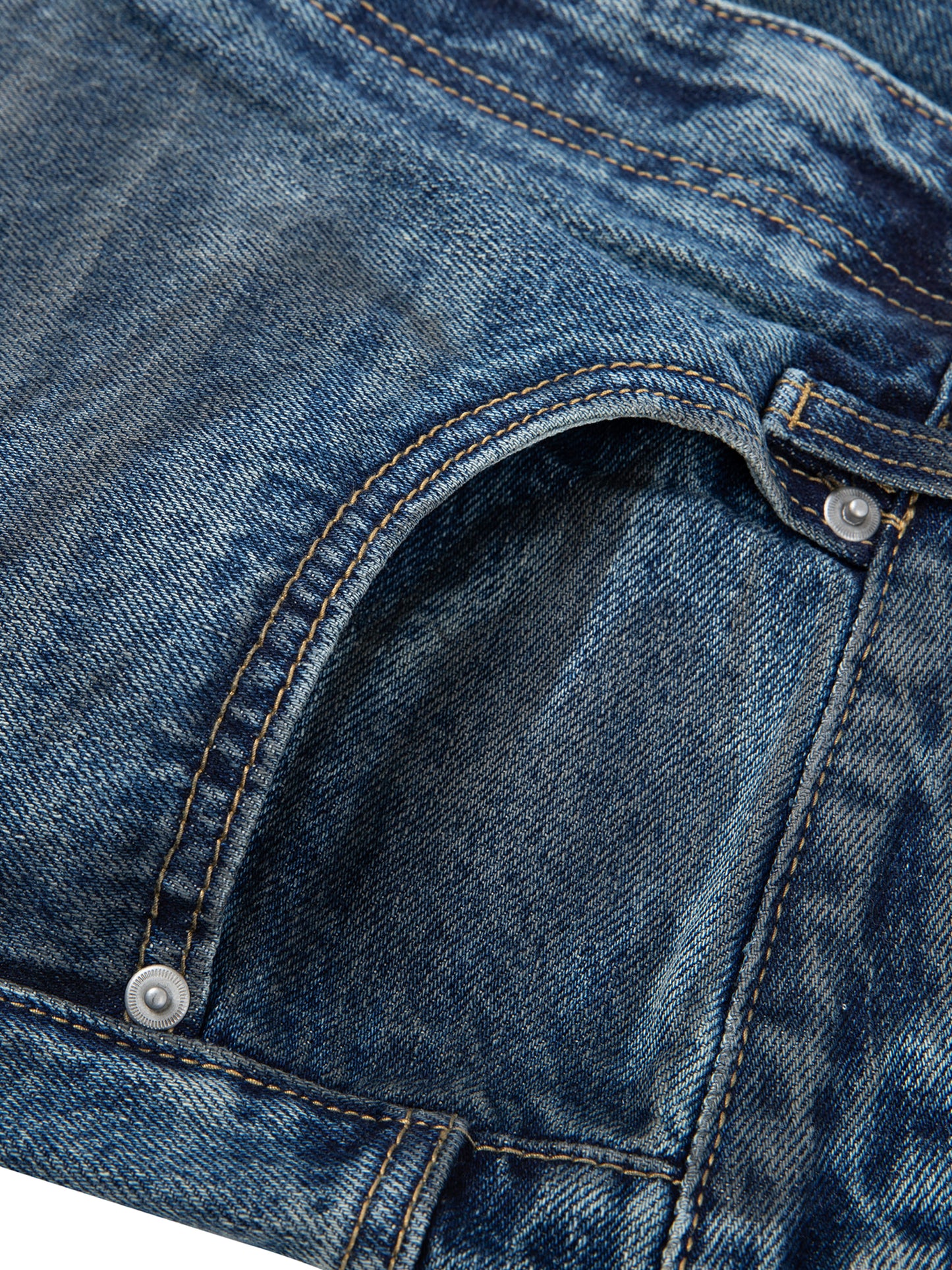 Jeans denim vintage imprimé Shwubii bulldogs