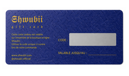 Cartes-cadeaux Shwubii