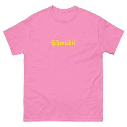t-shirt Shwubii broderie jaune - rose 