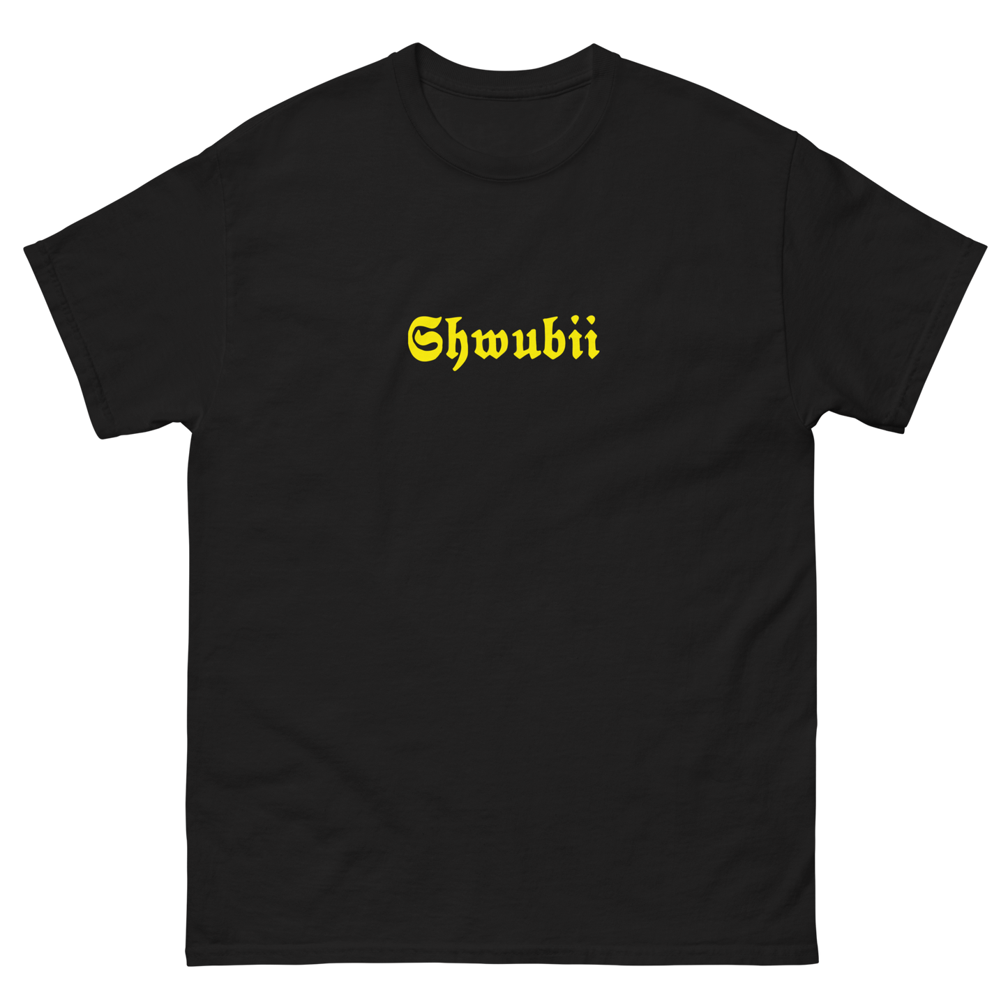 t-shirt Shwubii broderie jaune - noir 