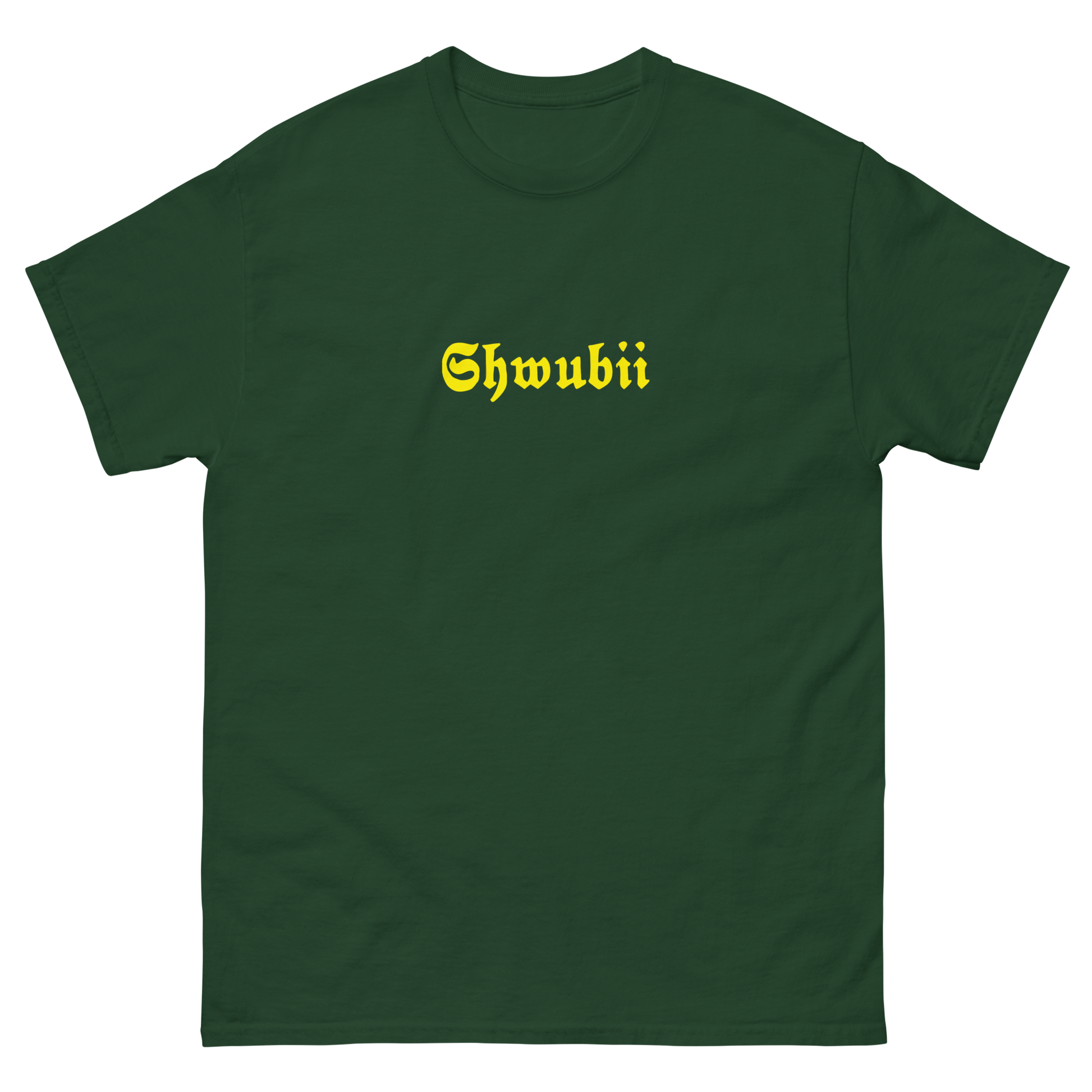 t-shirt Shwubii broderie jaune - forest green 