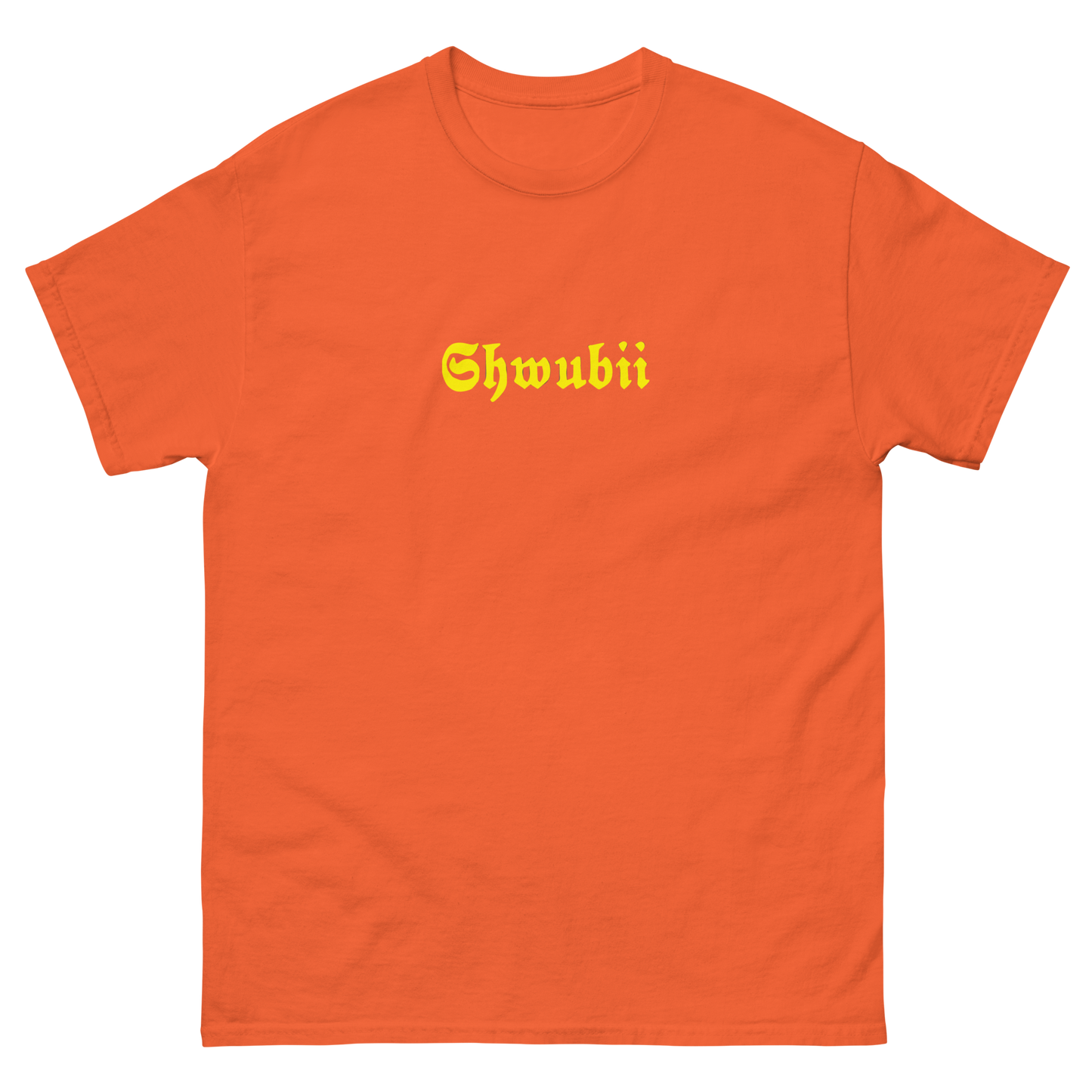 t-shirt Shwubii broderie jaune - orange 