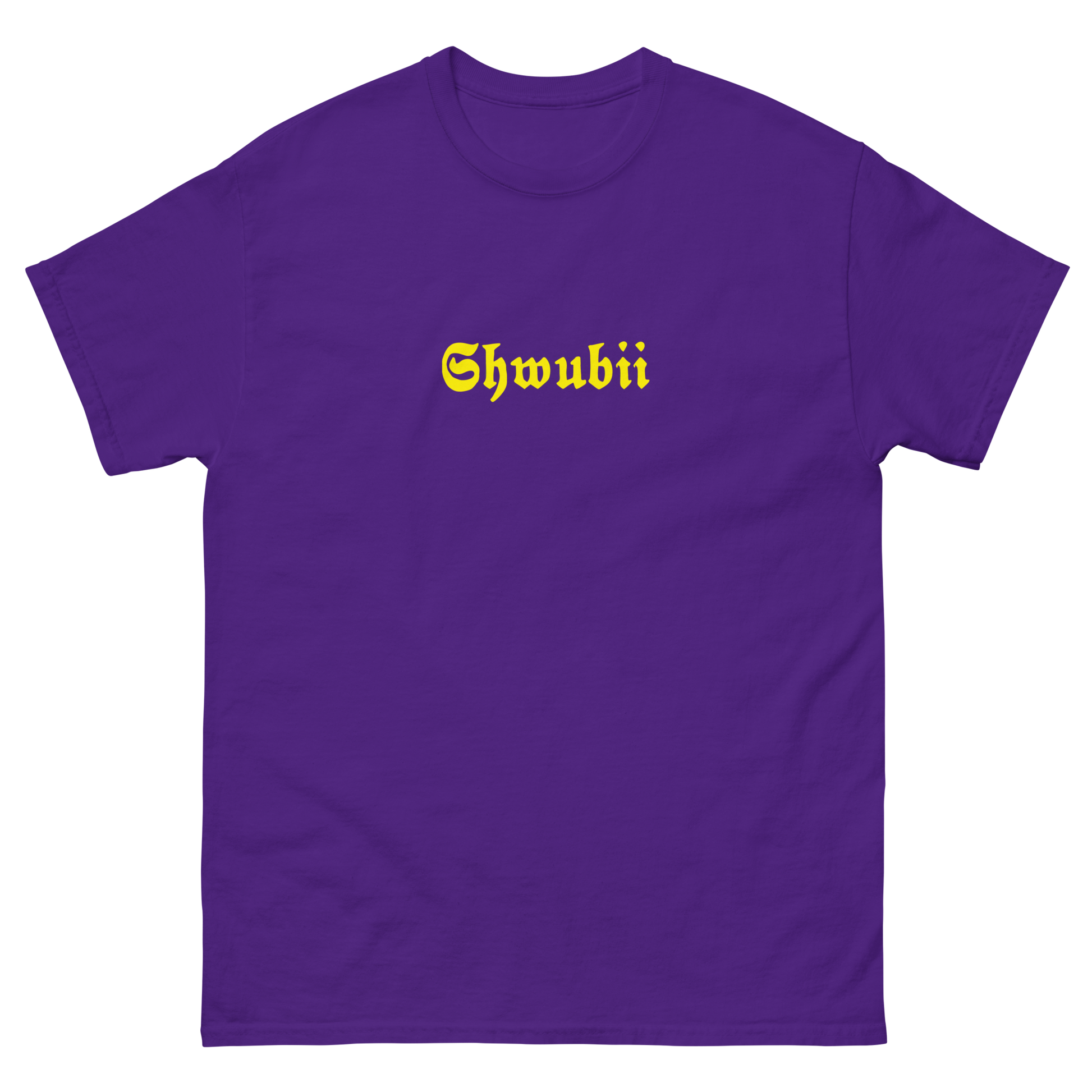 t-shirt Shwubii broderie jaune - violet 