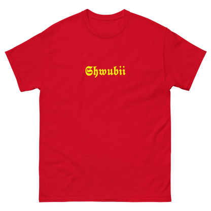 t-shirt Shwubii broderie jaune - rouge 