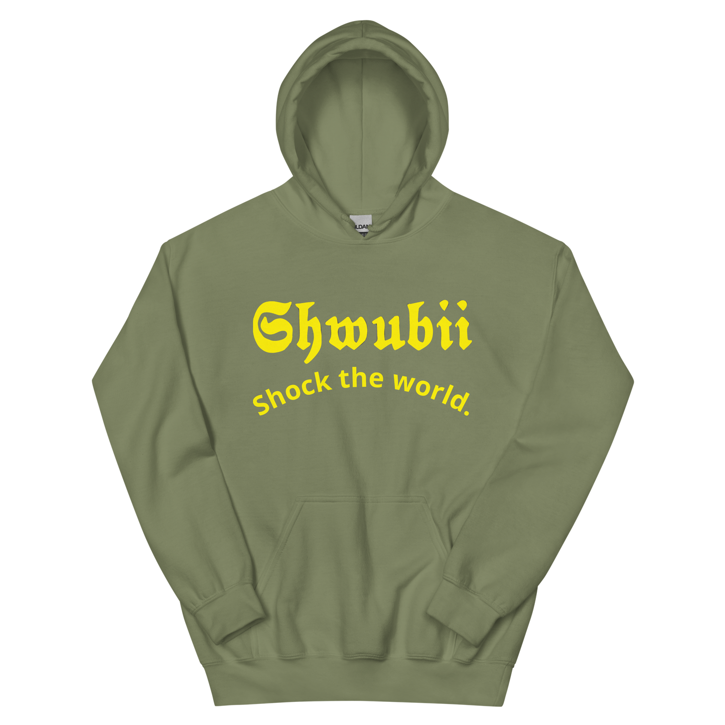 Hoodie Shwubii shock the world - kaki