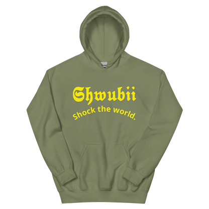 Hoodie Shwubii shock the world - kaki