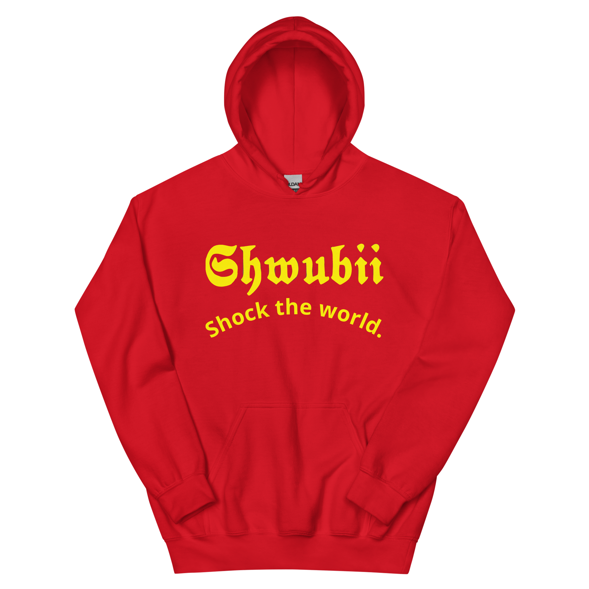 Hoodie Shwubii shock the world - rouge 