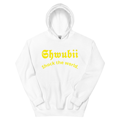 Hoodie Shwubii shock the world - blanc 