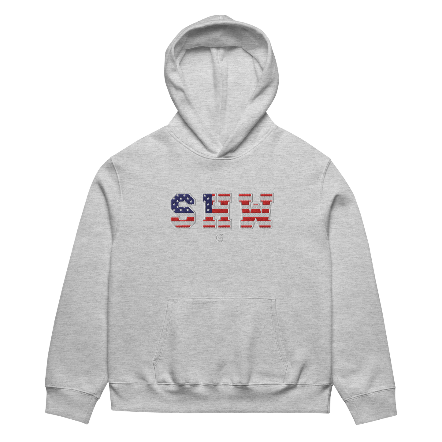 Ensemble jogging & hoodie brodé SHW flag USA - gris